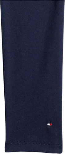 Vista 4 de Tommy Hilfiger Leggings elásticos de jersey para niñas, pantalones de longitud completa con logotipo clásico