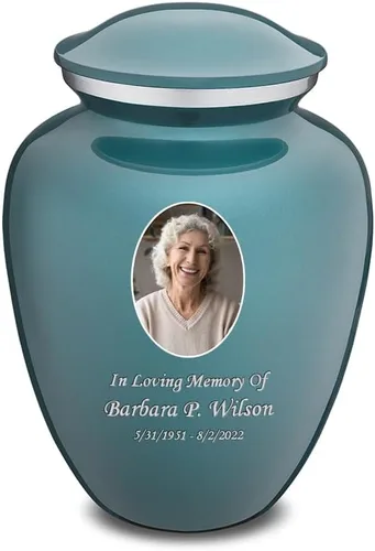Vista 19 de Geturns Abraza pequeñas urnas de cremación personalizadas para cenizas humanas I Urna funeraria rosa brillante para hombres y mujeres con capacidad