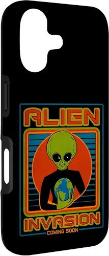 Vista 90 de Funda para iPhone 13 Pro Max Alien Invasion 1984 Tech Noir Distopía