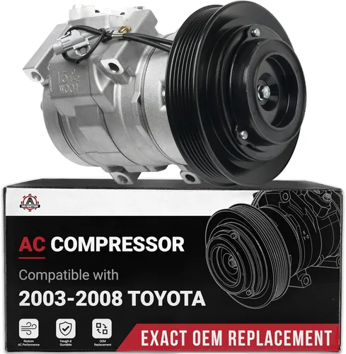 Vista 10 de Compresor de CA Honda CRV - Compatible con vehículos Honda CR-V 2002-2006, 2.4L - Reemplaza al compresor de aire acondicionado HVAC 10663AC
