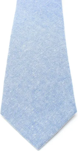 Vista 73 de Corbata delgada de algodón cambray para hombre, estilo desgastado texturizado - 2 1/2 pulgadas de ancho