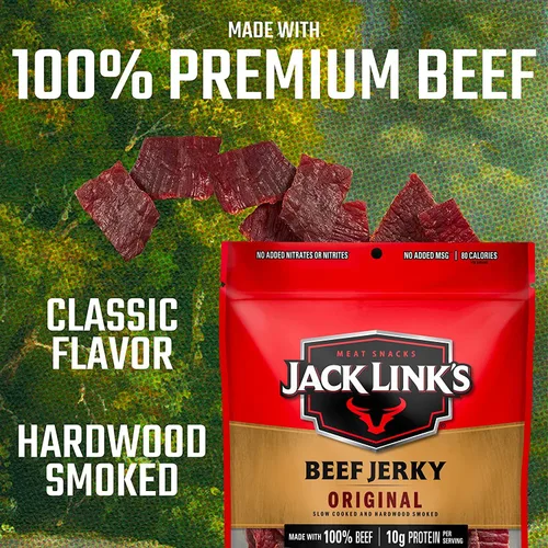 Vista 6 de Jack Link's Carne seca original, 9 onzas (paquete de 2) + palitos de ternera, original, 0.92 onzas (20 unidades) - Gran aperitivo para el día a día