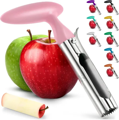 Vista 22 de Zulay Kitchen Herramienta Premium para Descorazonar Manzanas - Hojas Ultra Afiladas de Acero Inoxidable y Serradas para Descorazonar Fácilmente
