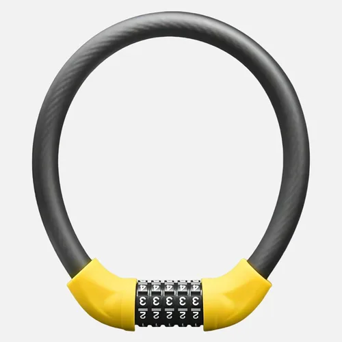 Vista 9 de Cerradura de bicicleta, cerradura de cable antirrobo portátil negro, cerradura de bicicleta de combinación de 5 dígitos de alta seguridad, cerradura