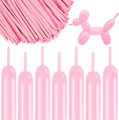 Vista 8 de ASIYUHY 260 globos largos, paquete de 100 globos de animales retorcidos Negro