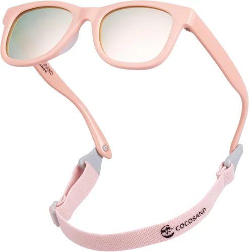Vista 41 de COCOSAND Flexible Polarized Baby Sunglasses with Strap Beige