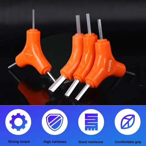 Vista 6 de Llave hexagonal para bicicleta, 3 vías Y Allen, llave dinamométrica para bicicleta, herramienta de reparación de ciclismo hexagonal interna