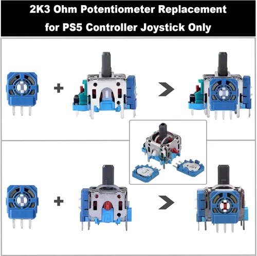Vista 3 de 10pcs 2K3 Ohm Potenciómetro Reemplazo para Dualsense PS5 Controlador, Recorte Pot Resistor Thumbstick Módulo Sensor para Alps Analog Joystick