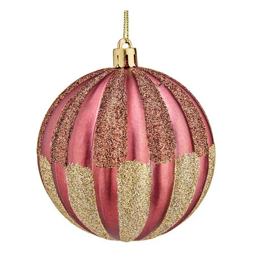 Vista 2 de Bola de Navidad Krist+ 00862 Rosa PVC Plástico Ø 8 cm 6
