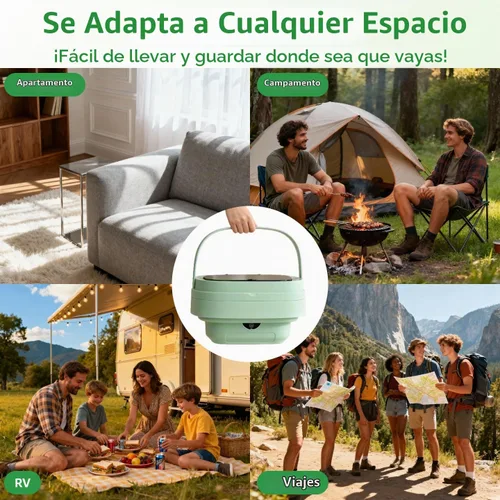 Vista 4 de Lavadora portátil, mini lavadora, mini lavadora de 16 litros con cesta giratoria, ropa de bebé de limpieza profunda, ropa interior, calcetines, ropa