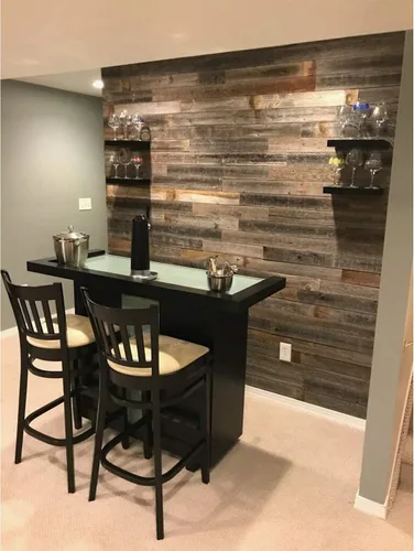 Vista 7 de Rockin' Wood Tablones de Madera Real con Aplicación de Clavos, Rústica Recuperada Naturalmente Desgastada, Madera de Granero, Paneles Decorativos