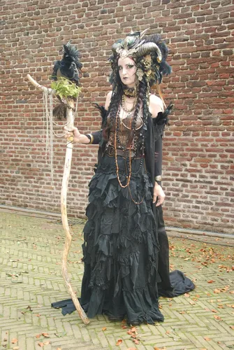 Vista 4 de Guantes de plumas de encaje negro para mujer, accesorios de disfraz de cosplay con muñequeras de cisne