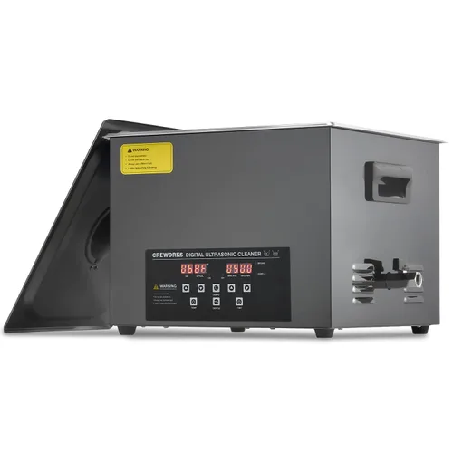 Vista 11 de CREWORKS 2L Máquina de Limpieza Ultrasónica Digital con Modo Degas y Suave, Limpiador Ultrasónico de 60W con Calentador y Temporizador, Limpiador