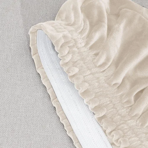 Vista 9 de MIFXIN Funda para Silla de Bañera de 2 Piezas de Terciopelo Tipo Barril Club con Funda de Cojín Elástica Suave Lavable Protector de Muebles de Beige