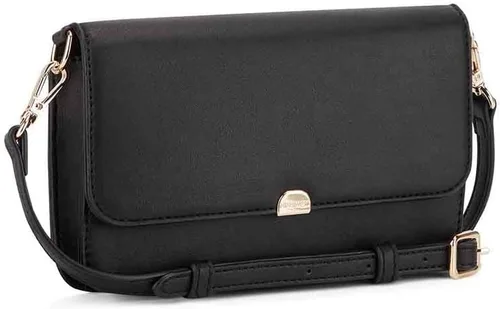 Vista 2 de Nine West Linnette - Cartera para teléfono con cuerda, color negro, Negro