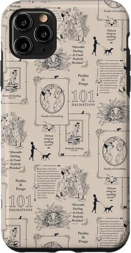 Vista 13 de Funda con estampado de libro vintage para iPhone 16 Disney 101 Dálmatas