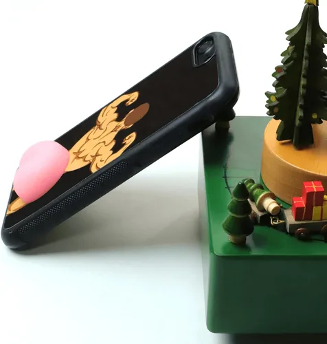 Vista 4 de Funda Graciosa y Fea para Teléfono Compatible con iPhone 7/8/SE Funda Ridícula, Extraña, Feísima y Loca de Melocotón