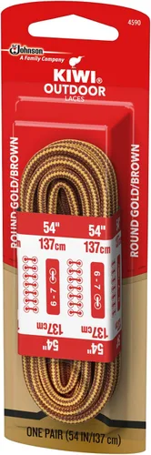 Vista 5 de KIWI - Cordones redondos para exteriores, doradomarrón, 54 pulgadas, 1 par (152831)