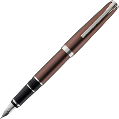 Vista 8 de PILOT Pluma estilográfica Metal Falcon Collection, barril negro, punta extrafina (60461)