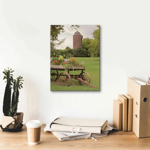 Vista 8 de Epic Graffiti 'Clayton Flower Wagon' por Lori Deiter, lienzo para pared, 12 x 16 pulgadas
