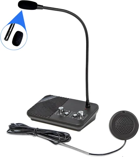 Vista 8 de Sistema de altavoces de intercomunicación de ventana, micrófono de intercomunicación de doble vía, altavoz de ventana para hablar a través