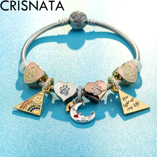 Vista 5 de Dije colgante de plata de ley 925 con cuerno italiano, bandera de Puerto Rico, cinta de cáncer de sobreviviente, bruja de Halloween, huella de pata