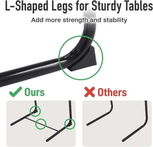 Vista 6 de Japard Mesa plegable para TV, mesita de noche pequeña con soporte para tazas, ajustable de 6 alturas y 3 ángulos de inclinación (negro, 2 piezas)