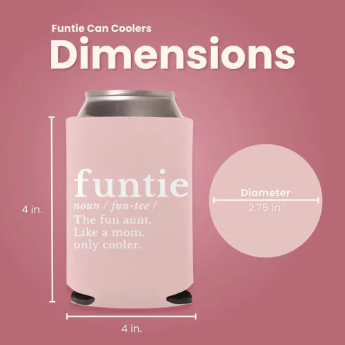 Vista 3 de Funtie Funcle - Enfriadores de latas, enfriadores de tía lata, enfriador de tío lata, aislantes divertidos para tía y tío, regalos para tía, regalos