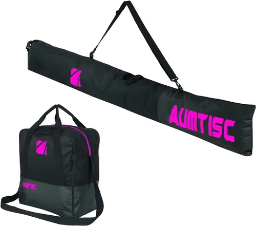 Vista 9 de AUMTISC Ski and Boot Bag Combo for Air Travel Flying, Padded Two-Piece Snow Ski Bags, Adjustable Length Ski Travel Bag for Skis Up to 200cm and