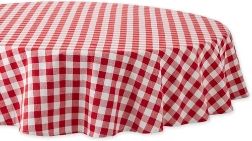 Vista 19 de DII Checkered Tabletop Collection 100% algodón, lavable a máquina, camino de mesa, 14x108, amarillo