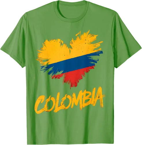 Vista 16 de Camiseta con la bandera del corazón de Colombia