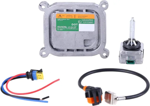 Vista 2 de Unidad de control de balasto de faros delanteros HID de xenón con cable de conexión de encendido y bombilla D3S para Ford Mustang 2010-2019