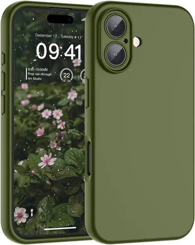 Vista 206 de SUPFINE - Funda diseñada para iPhone 12, silicona líquida premium con [forro de microfibra suave antiarañazos][protección de cámara mejorada], funda