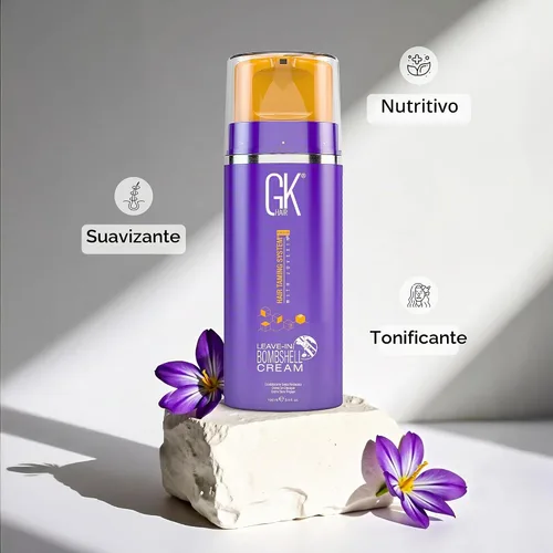 Vista 6 de GK Hair Global Keratin Leave In Bombshell - Acondicionador de crema morada, 3.4 onzas líquidas, unisex, crema