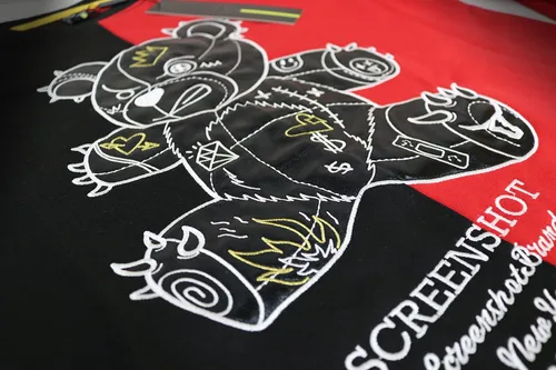 Vista 61 de SCREENSHOT Sudadera urbana de forro polar para hombre, diseño de dibujos animados de animación, parche bordado de gel