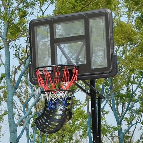 Vista 2 de Sistema de retorno de bola resistente al desgaste de alta resistencia conveniente baloncesto Hoop Ball sistema de retorno para baloncesto negro