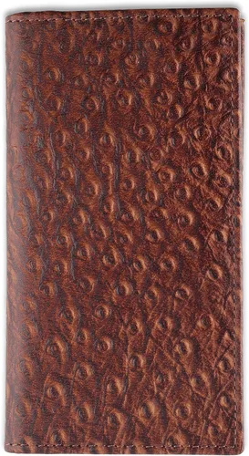 Vista 14 de F&L CLASSIC Billetera de cuero genuino RFID con aspecto vintage, billetera larga plegable para hombres, Retro Estilo cocodrilo marrón