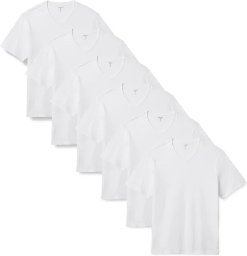 Vista 10 de Amazon Essentials Camiseta de manga corta con cuello redondo para hombre, ajuste regular, paquete de 6