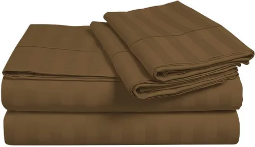 Vista 14 de Juego de sábanas y fundas de almohada de 6 piezas, 100% algodón, juego de sábanas de rayas de agua individual incluye 4 fundas de almohada, 1 sábana