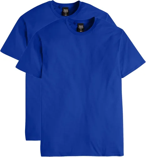 Vista 7 de Hanes playera Nano de algodón premium para hombre (paquete de 2 unidades)