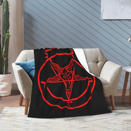 Vista 7 de Baphomet Satan Symbol - Manta térmica, ligera, súper suave y cálida para todas las estaciones, para sofás