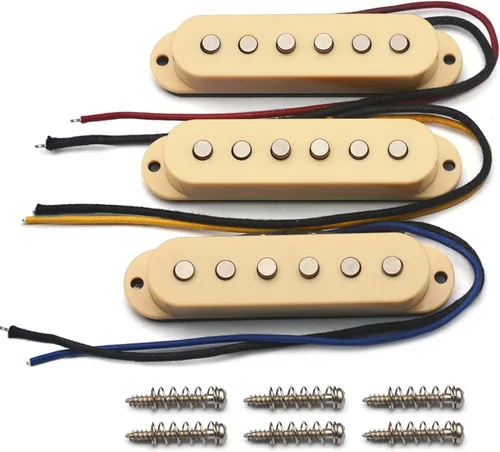 Vista 8 de MAXCHEER Alnico - Pastillas de 5 Strat para guitarra eléctrica Strat Squier para guitarra eléctrica Strat Squier (negro)
