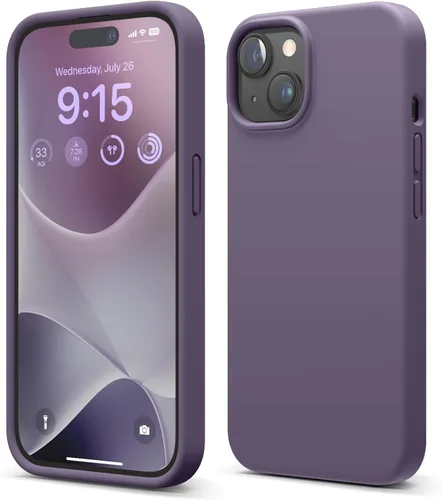 Vista 31 de elago Compatible con Funda para iPhone 15, Funda de Silicona Líquida, Cubierta Protectora de Cuerpo Completo, Resistente a Golpes, Diseño Delgado