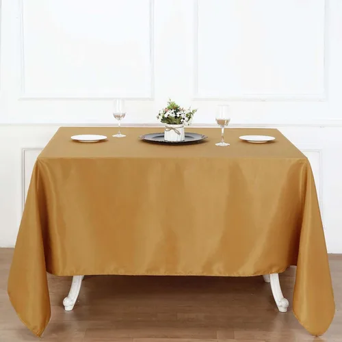 Vista 146 de Efavormart - Mantel cuadrado de lino de poliéster sin costuras, 54 x 54 pulgadas, color beige, para banquetes de boda, fiesta, restaurante