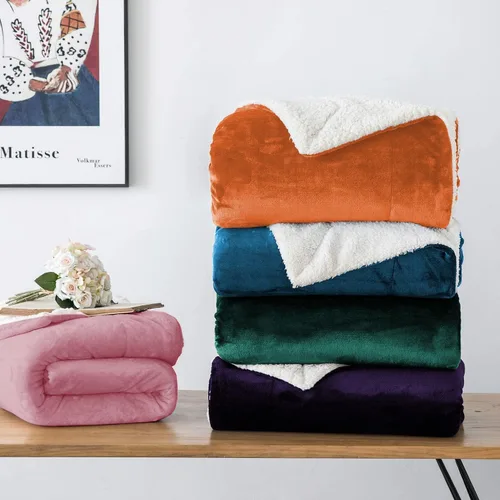 Vista 6 de IR Imperial Rooms Mantas Sherpa de color rosa bebé tamaño King para cama – Paquete al por mayor de 9 mantas Sherpa – Manta suave y esponjosa