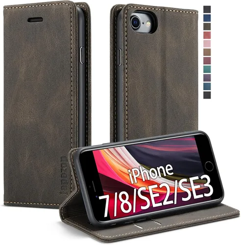Vista 15 de japezop Funda tipo cartera compatible con iPhone Xs/iPhone X con tarjetero y bloqueo RFID, funda de cuero suave con soporte magnético y funda Negro