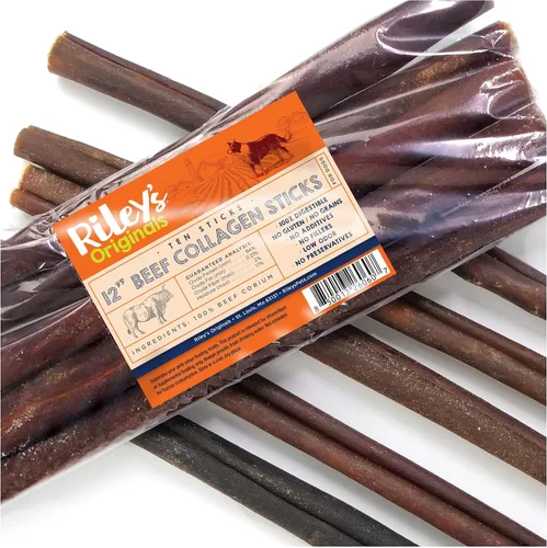 Vista 10 de Riley's Palitos de colágeno de carne de res de 6 pulgadas para perros, 100%