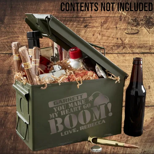 Vista 2 de Personalization Universe You Make My Heart Go Boom - Caja de munición romántica personalizada