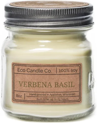 Vista 56 de ECO CANDLE CO. Vela reciclada, té negro y miel, 6 oz. - Aromas de té picante, nuez moscada, miel y naranja - 100% cera de soja, sin plomo, etiqueta
