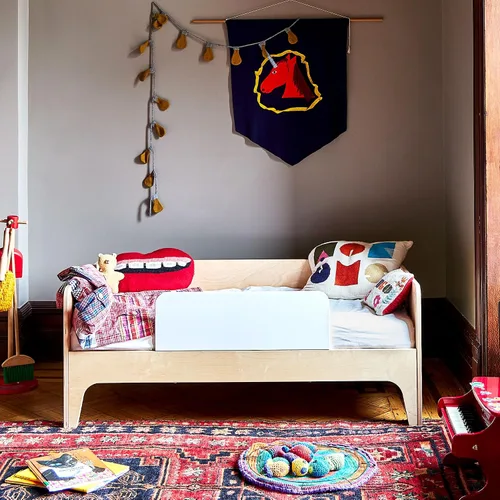 Vista 2 de Oeuf Perch - Cama infantil, abedul/blanco
